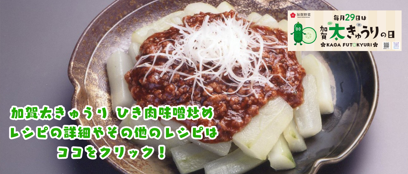 加賀太きゅうり ひき肉味噌炒め